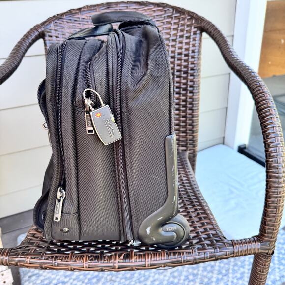 TUMI Alpha Deluxe Wheel Rolling Expandable Carry On 26103D4 Ballistic Nylon 17" - Picture 9 of 12